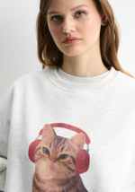 Худи Cats серый меланж