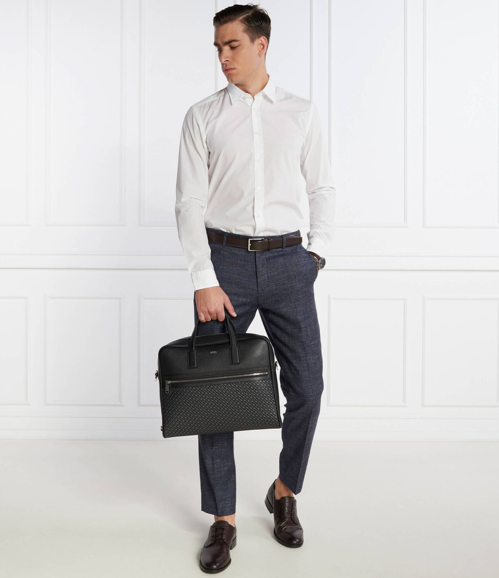 Хлопчатобумажные штаны H-Genius-241 BOSS BLACK - темно-синий(50509537)