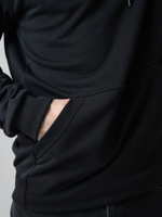 Худи черное Город Горький мужское с нашивкой красный олень