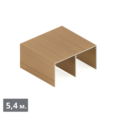 СТАНДАРТ Направляющая верхняя двухполозная (5,40 м) золото шлифованное (AL) (AS0713) Aristo (Под Заказ)