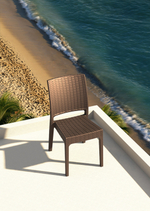 Стул пластиковый плетеный Siesta Contract Florida, коричневый