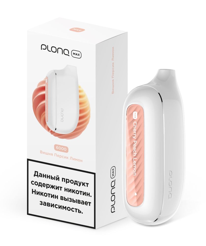 Plonq MAX 6000 - Вишня персик лимон