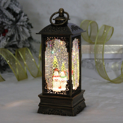 Сувенир с подсветкой «Волшебная зима» 10,5*10,5*28,5 см, мелодия, подсветка, эффект снегопада (работает от 3*АА, USB)