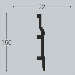 Напольный плинтус П8 150-22 2000х22х150 мм (1 шт)