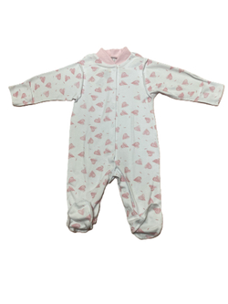 Комбинезон №1 с закрытой ножкой на кнопках из интерлока (100% хлопок) с антицарапками и швами наружу на рост 62 см