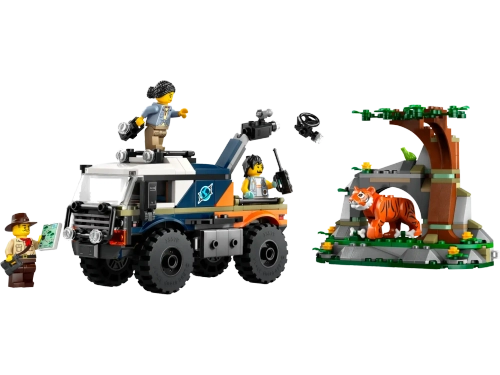 Конструктор LEGO City 60426 Исследователь джунглей на внедорожном грузовике