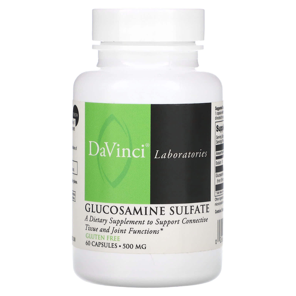 DaVinci Laboratories, Сульфат глюкозамина, 500 мг, 60 капсул