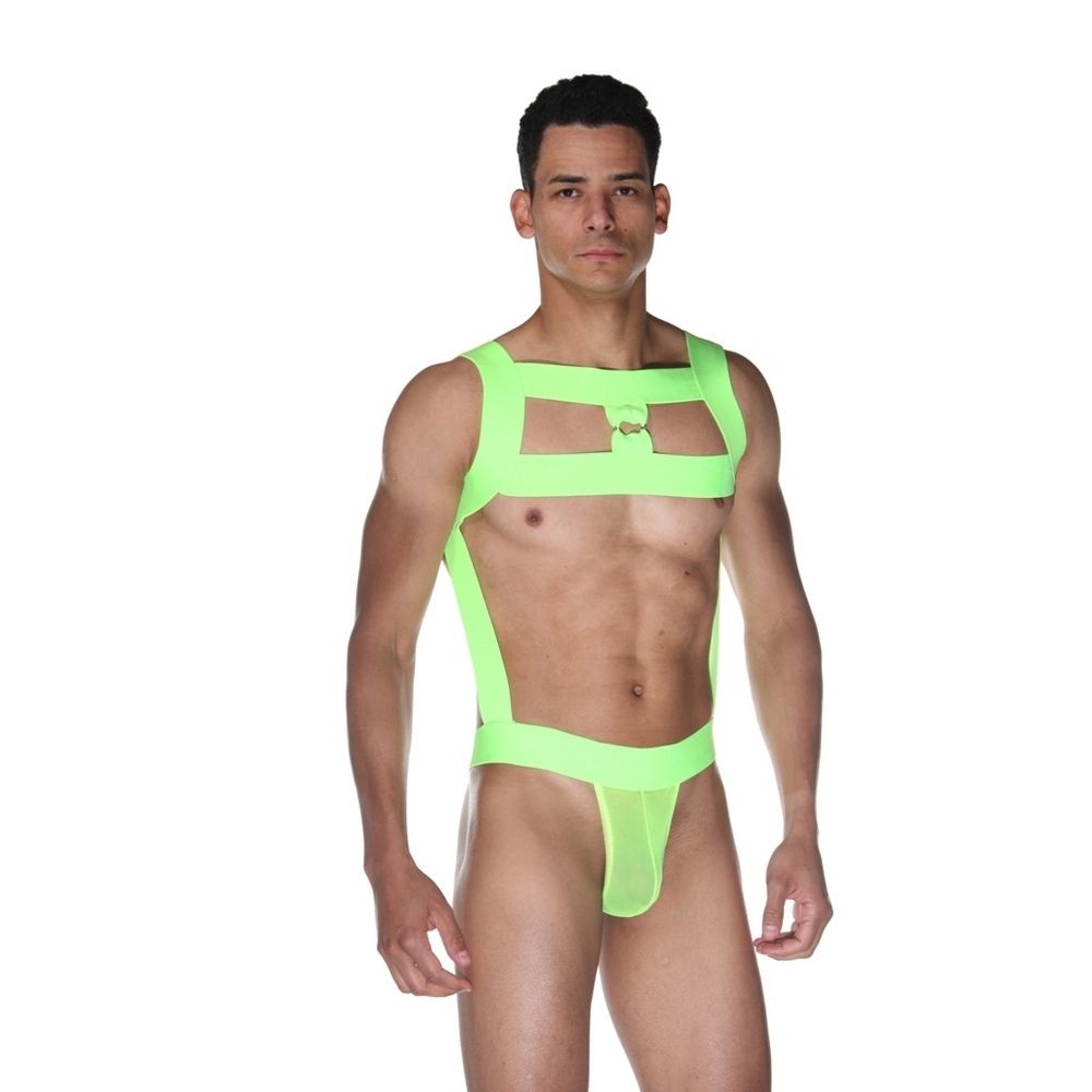 Мужское боди "Гладиатор" зеленое La Blinque LB15557