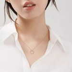 Подвеска из розового золота 18k с бриллиантами, Tiffany 💠 T collection - Единственная в наличии