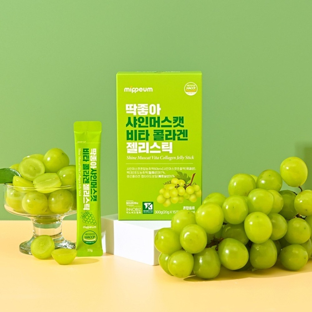 Mippeum Dak Joa Shine Muscat Vita Collagen Stick 15шт
