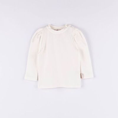 Basic puff long sleeve T-shirt - Heavy Cream
