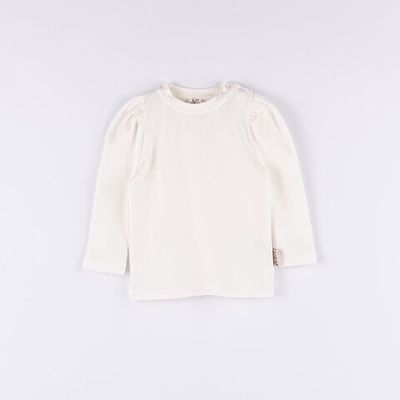 Basic puff long sleeve T-shirt - Heavy Cream