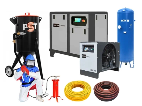 Пескоструй для работы с любыми типами абразива | комплект "Всеядный"