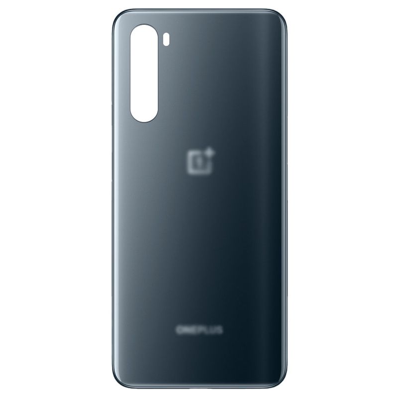 Задняя крышка для OnePlus Nord серая глянцевая (Gray Onyx) без стекла камеры