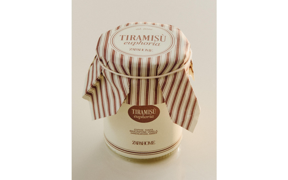 Zara Home Ароматическая свеча Tiramis Euphoria, 130 г, аромат для дома