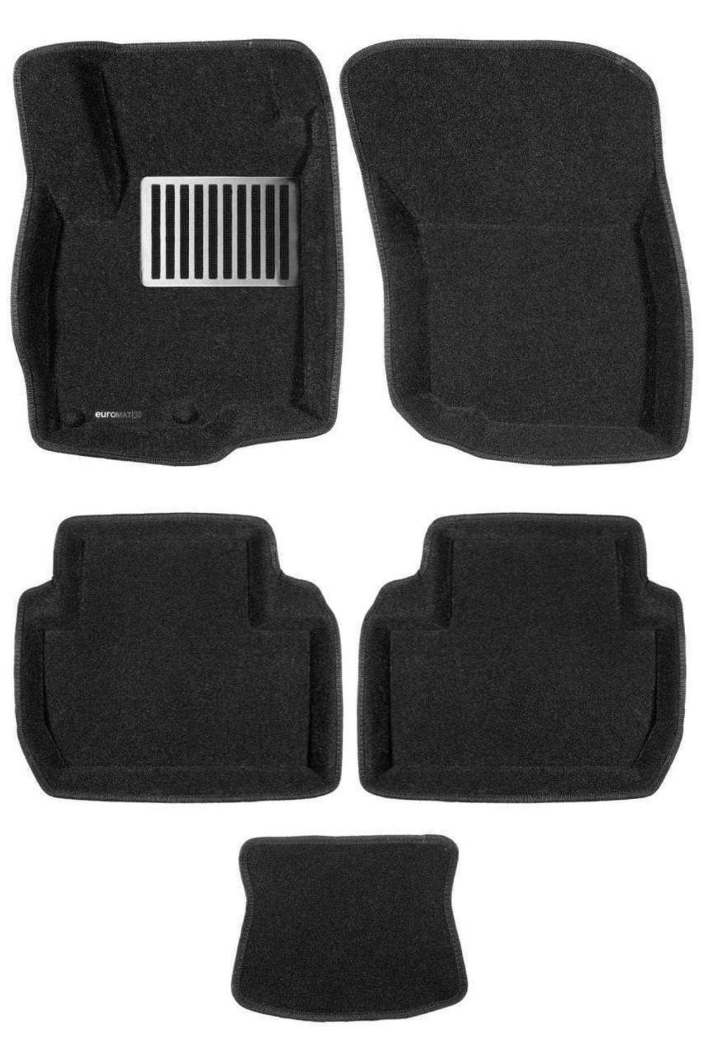 Коврики салона для PEUGEOT 4007 / MITSUBISHI Outlander XL/3 (2006-2015-)/Citroen C-Crosser Euromat 3D Lux черные. Арт. EM3D-003609