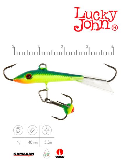 Балансир Lucky John FIN 3 с тр. 40мм/29 блистер