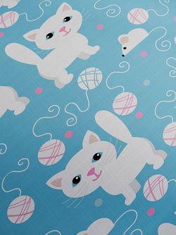 Простынь на резинке Сказка "Котята" 90х200 см