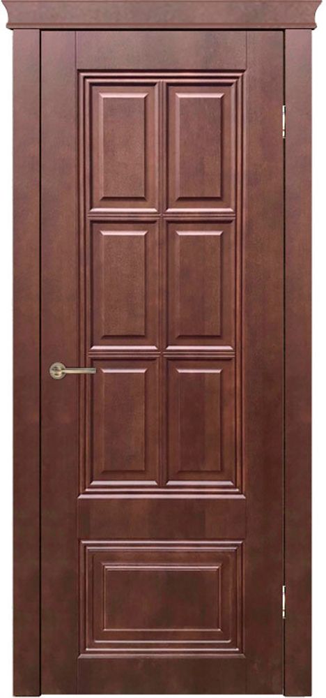 Межкомнатная дверь Сити 5 RAL 9001 / Цвет Тон каштан / Двери Верда