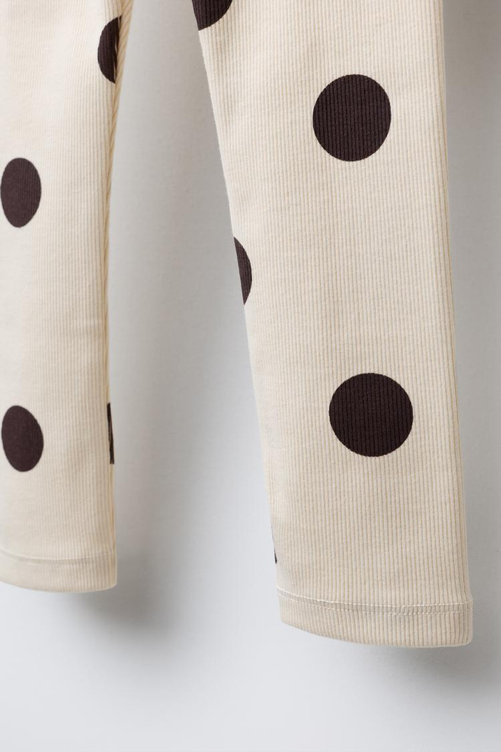 ZARA ЛЕГИНСЫ В РУБЧИК С ПРИНТОМ, ЭКРЮ/КОРИЧНЕВЫЙ