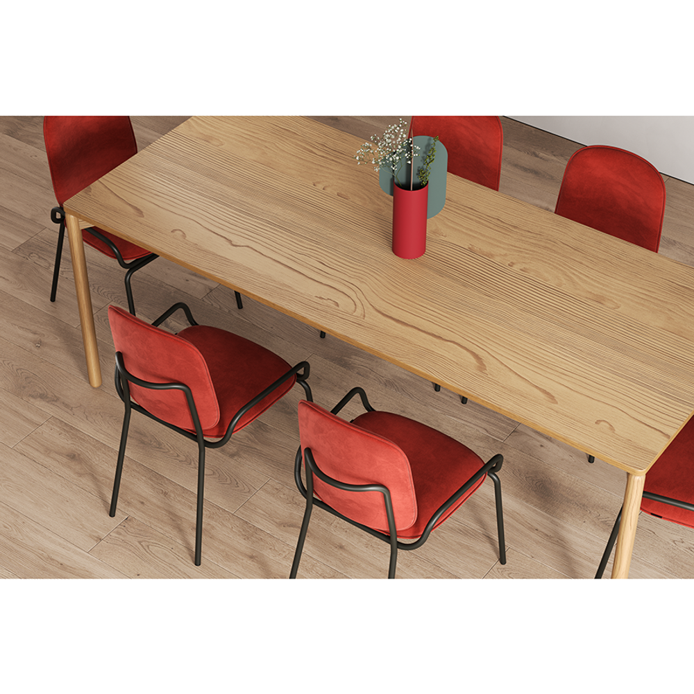 Стул Ror, Double Frame, велюр, черный/темно-красный