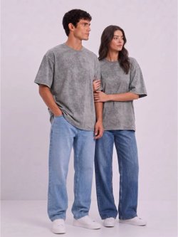 Футболка серый меланж  oversize