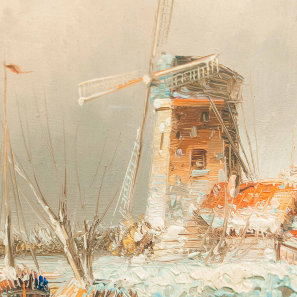 Голландский пейзаж с мельницей