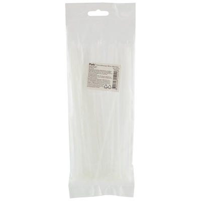 Хомут-стяжка 100шт 200*2,5мм белый, нейлон