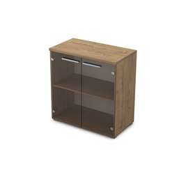 9Ш.023.2 Шкаф низкий со стеклом (800*450*845)