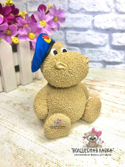 Силиконовая форма Бегемот в берете