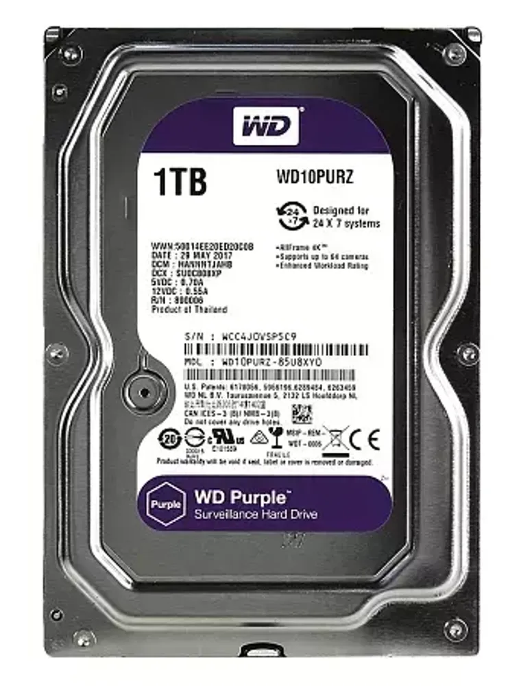 Жесткий диск HDD 1000 Gb Western Digital (WD10PURZ)