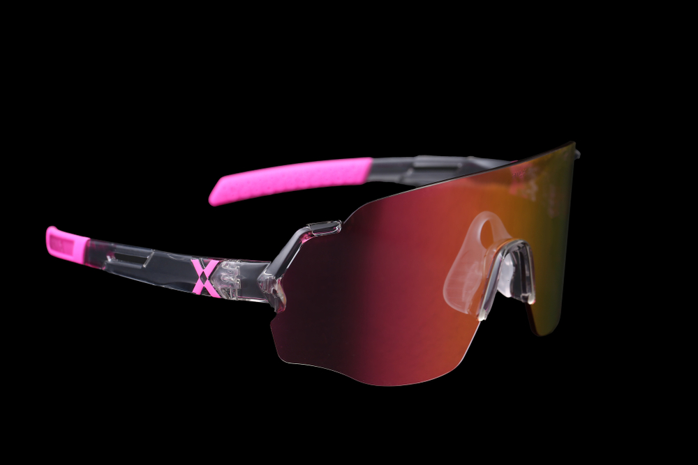 Спортивные очки HILX Savage (L) Shiny Crystal Grey Pink / Pink Lens