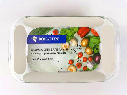 ФОРМА ДЛЯ ЗАПЕКАНИЯ 39,2 х 23,6 х5,2 см / 2,9 л. ТМ "Bonaffini"