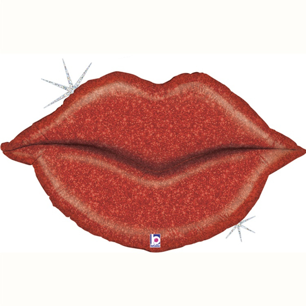 Шар Фольгированный Губы блеск (Красный)