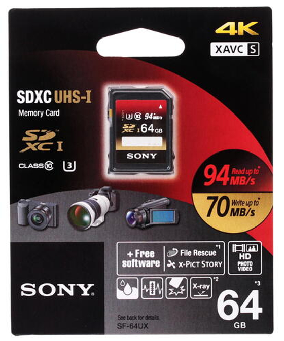 Карта памяти Sony SDHC 64 Gb Class 10
