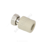 Муфта PP-R комбинированная серая Дн 25х3/4" с накидной гайкой VALFEX 10139025Г