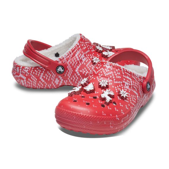 Crocs Classic Lined Clog 'Holiday Charm Red'