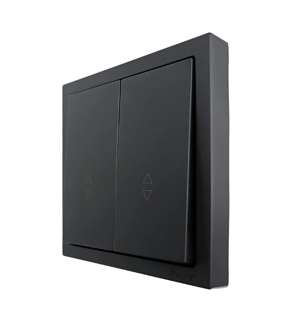 Выключатель 2-кл LEZARD ZIMA проходный черный бархат безвинтовой зажим/клемма