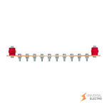 Главная заземляющая шина с изоляторами на 10 подключений ГЗШ-10 Сu EKF