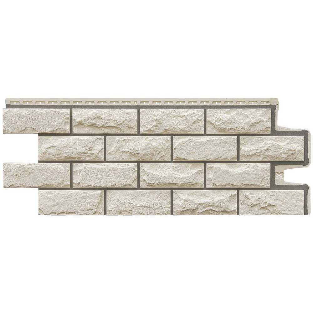 Панель фасадная Grand Line Design Колотый камень молочный со швом Ral 7006 1134х423 мм