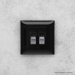 Компьютерная розетка RJ-45 в стену, кат.5e двойная экранированная,"Avanti", "Черный квадрат"