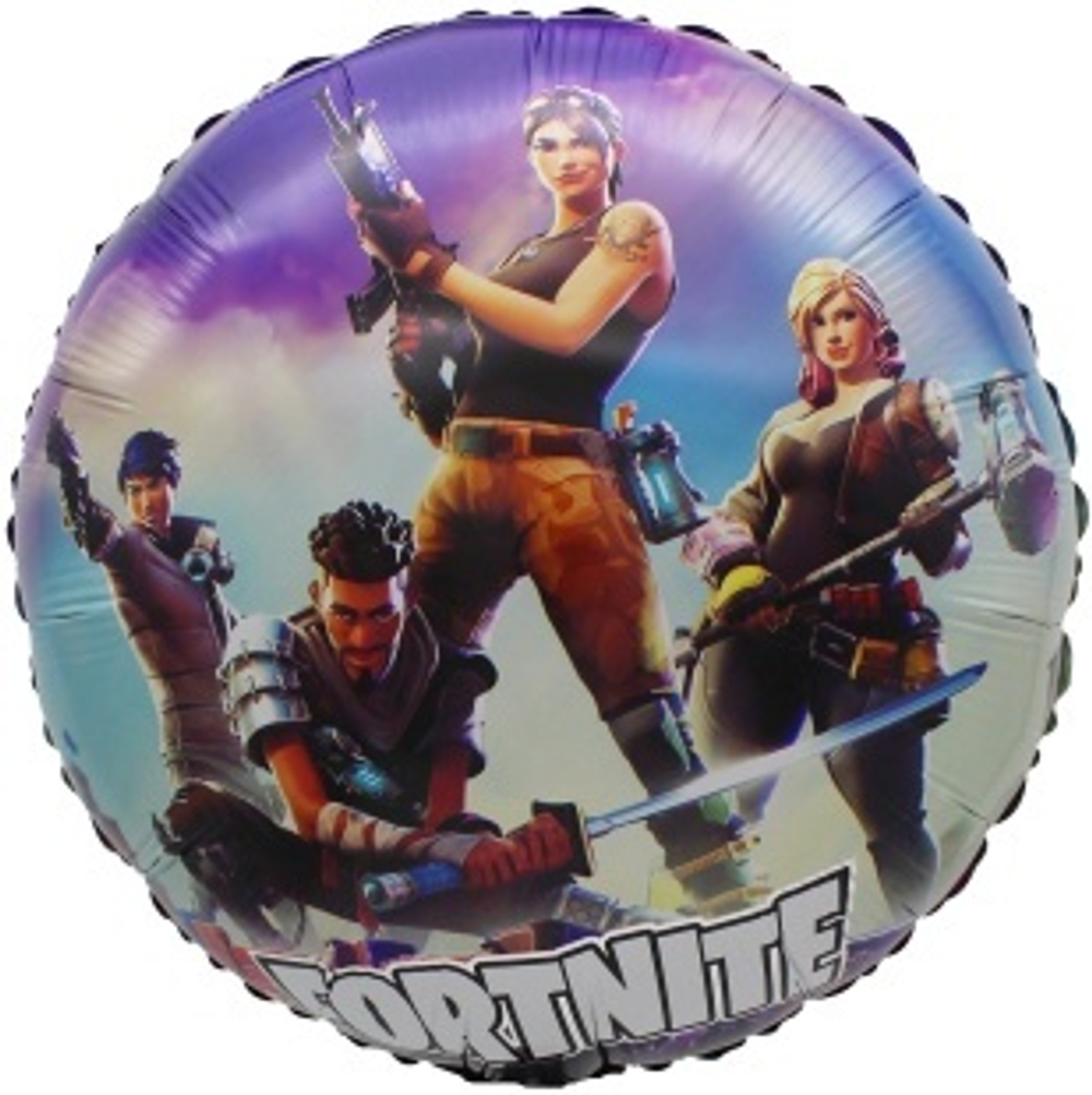 К 18" Круг Битва Героев Дизайн Фортнайт 40 см.