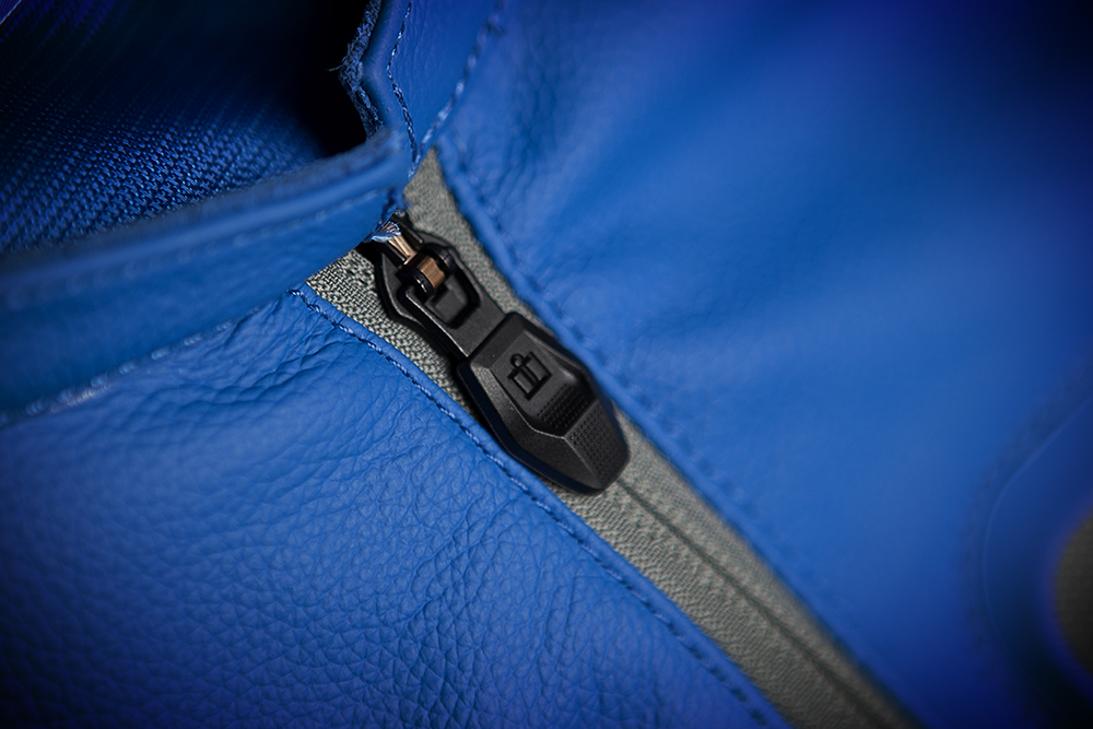 Мотокуртка - ICON SANCTUARY (кожа, синяя)