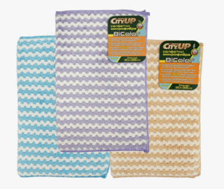Салфетка микрофибра "City UP-188"BiColor (3шт) 50х60см