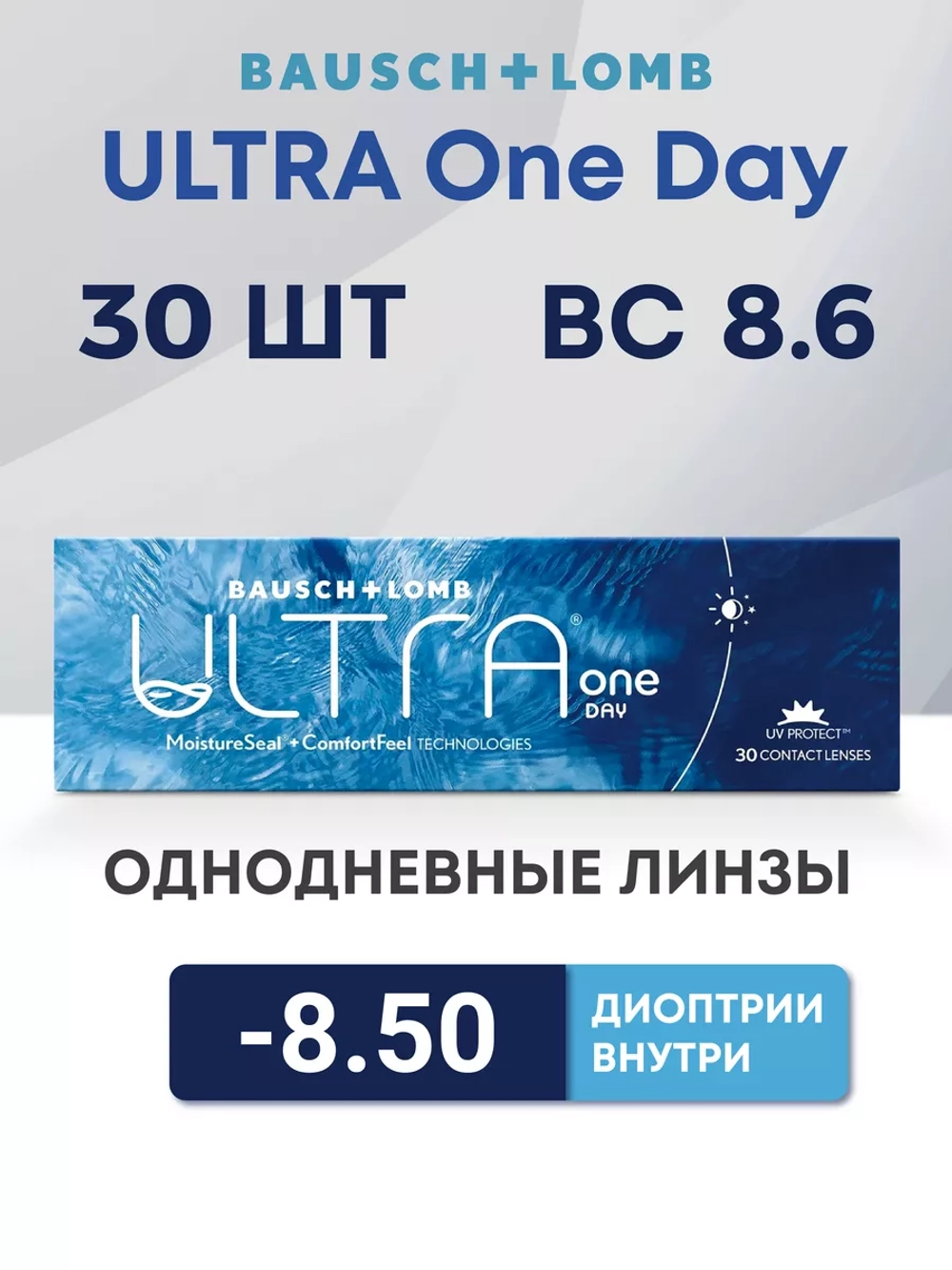 Однодневные контактные линзы Ultra ONE DAY (уп. 30 линз)
