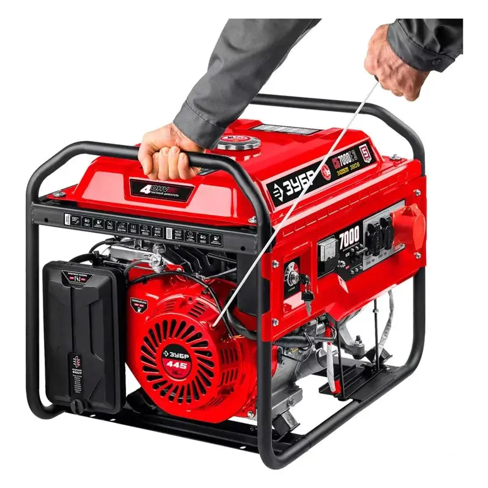 ЗУБР СБ-7000Е-3 бензиновый генератор