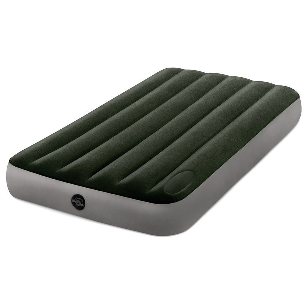 Матрас надувной Intex, 191х99х25 см, 64761, нас встроен, ножн, флок, 136 кг