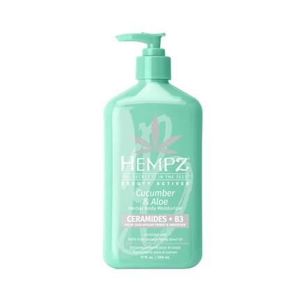 Молочко для тела с церамидами и В3 HEMPZ Огурец и Алое/HEMPZ Beauty Actives Cucumber & Aloe Moisturizer