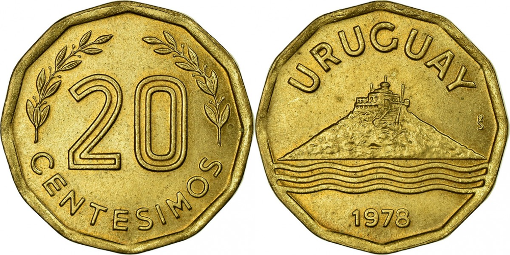 Уругвай 20 сентесимо, 1976 - 1981 Форталеза дель Серро XF