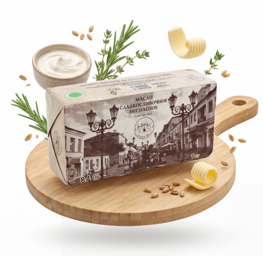 Масло сладкосливочное Любимый Брест 84% 1 кг, Лунинецкий МЗ